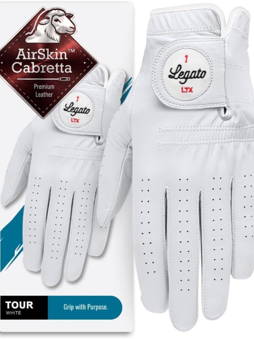 Premium Cabretta Leather Golf Glove for Men | Left Hand Fit | Breathable
